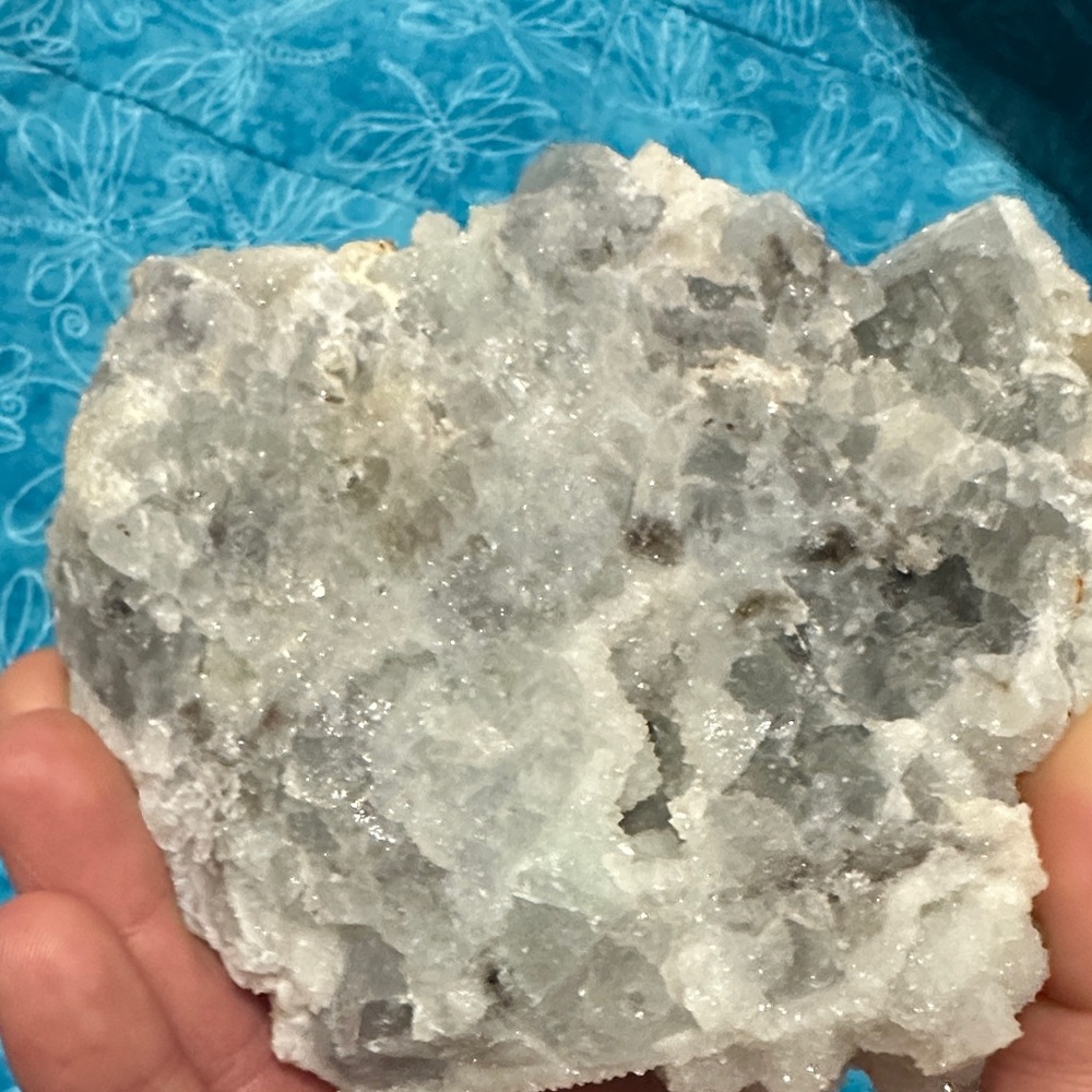 Sparkling Sugar Quartz Fluorite Crystal Cluster - Picture 4 of 4
